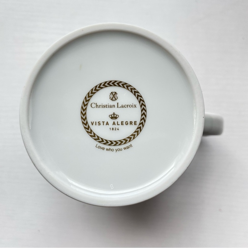 Vista Alegre - Christian Lacroix 9oz Mug Love Who You Want Coffee Mug LWYW Love - Picture 6 of 8